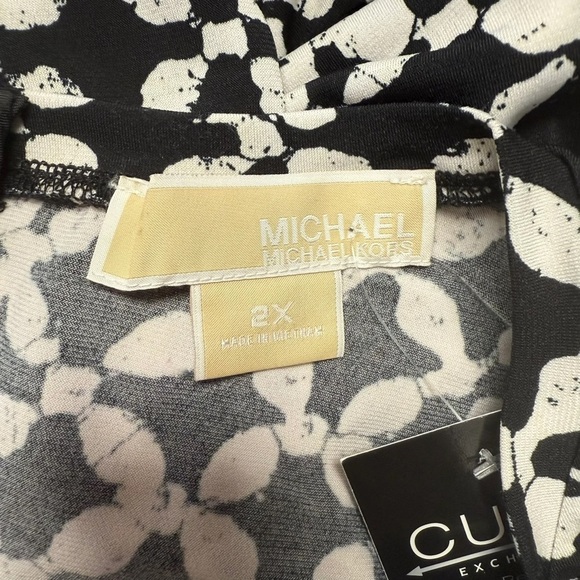 Michael Kors Black & White Geometric Dress - Size 2X - Picture 4 of 4